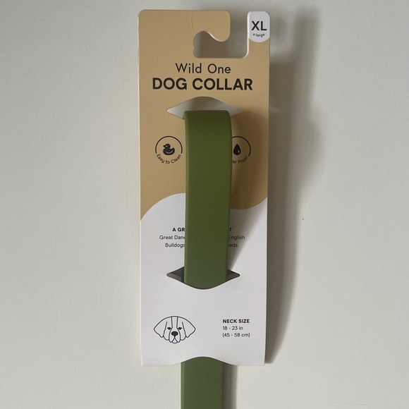 Wild One Dog Collar - XL (18-23") - Moss Green - Picture 2 of 16